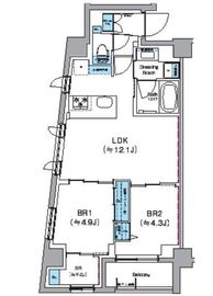 クレヴィアリグゼ西巣鴨 202 間取り図