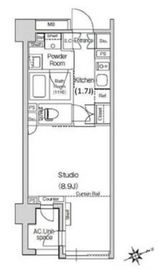 スタイリオ元住吉2 305 間取り図
