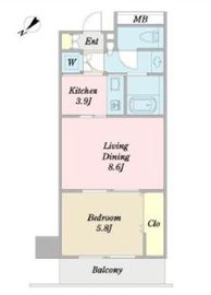 ライトコート四谷 4階 間取り図