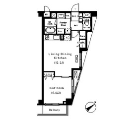 パークキューブ学芸大学 106 間取り図