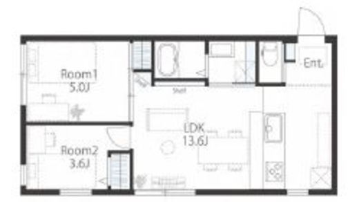 八雲レーベル 204 間取り図