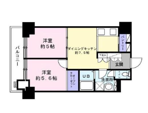 ライオンズマンション中目黒 3階 間取り図