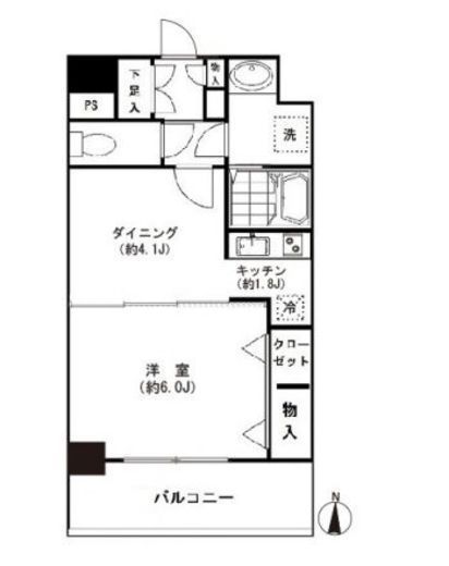 セレーネ自由が丘 203 間取り図