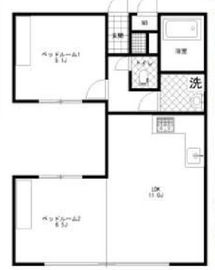 ジオ深沢 2階 間取り図