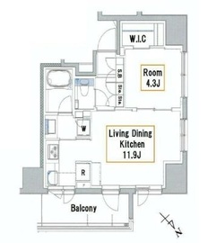 パークリュクス月島ステーションプレミア 4階 間取り図