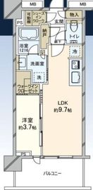 プラウドタワー亀戸クロス 6階 間取り図