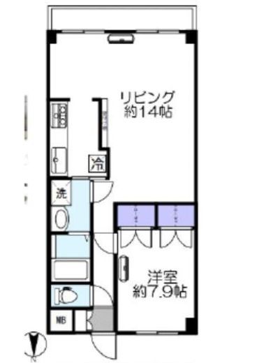 サンパレス池尻 2階 間取り図