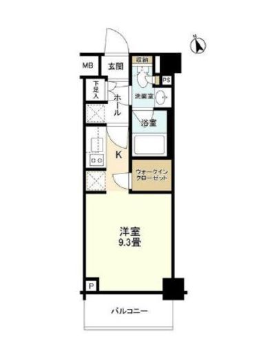 パークリュクス蒲田一丁目 508 間取り図