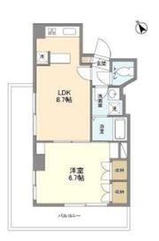 フジテラス月島 701 間取り図
