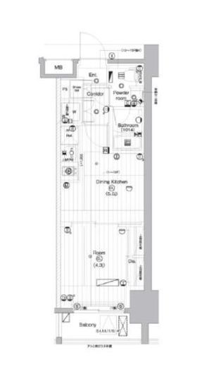 PREMIUM CUBE 亀戸 (プレミアムキューブ亀戸) 11階 間取り図