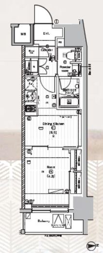 PREMIUM CUBE 亀戸 (プレミアムキューブ亀戸) 12階 間取り図