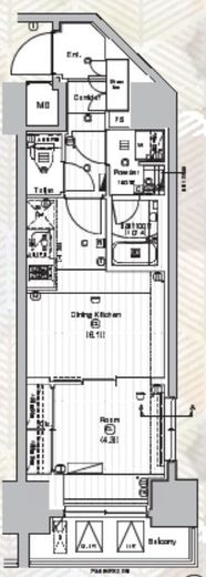PREMIUM CUBE 亀戸 (プレミアムキューブ亀戸) 3階 間取り図