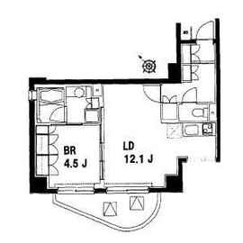 ドゥーエ五反田 1203 間取り図