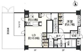 クレッセント二子玉川アッサンブラージュ 1階 間取り図