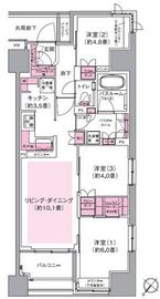 グレーシア勝どき 1階 間取り図