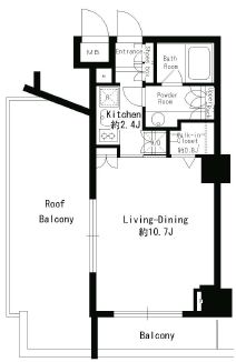 パークルージュ赤坂檜町 613 間取り図