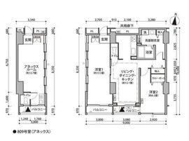 東雲キャナルコートCODAN 11-809 間取り図