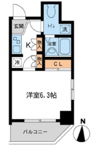 グローバン森下 501 間取り図
