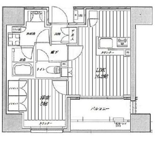 クレヴィア東京八丁堀湊ザ・レジデンス 7階 間取り図