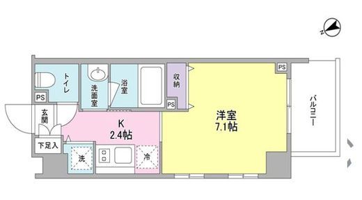 スタイリオ元住吉 505 間取り図