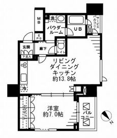 レジディア勝どき 902 間取り図