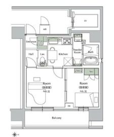 プレイ新丸子 1303 間取り図