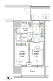 プレイ新丸子 901 間取り図