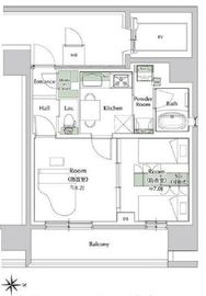 プレイ新丸子 703 間取り図