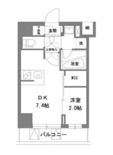 ラグゼナ錦糸町 404 間取り図