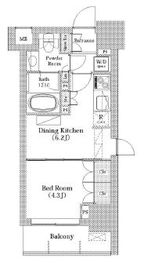 バウスフラッツ日本橋馬喰町 201 間取り図