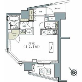 ガーデニア赤坂 501 間取り図