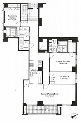 麻布第一マンションズ 413 間取り図