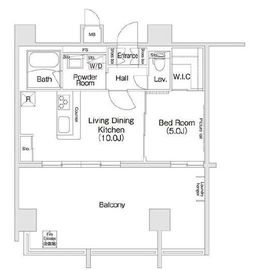 コンフォリア新宿 1103 間取り図