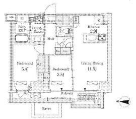 アクアレジデンス錦糸町 304 間取り図