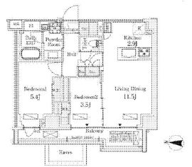 ベルファース錦糸町 504 間取り図