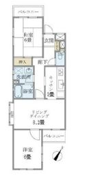 クレールベール碑文谷 204 間取り図