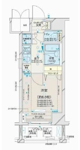 コンシェリア芝公園 4階 間取り図