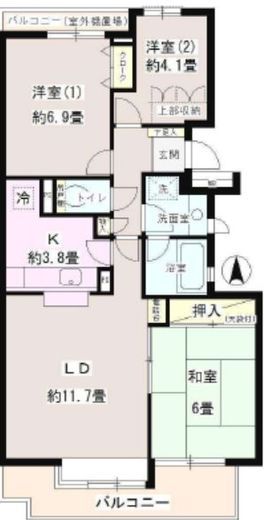 中村北パーク・ホームズ 1階 間取り図
