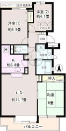 中村北パーク・ホームズ 1階 間取り図