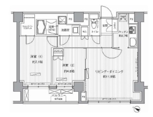 ヒューリックレジデンス茗荷谷 501 間取り図