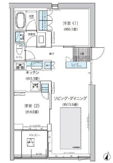 ガーデニエール砧ウエスト 553 間取り図