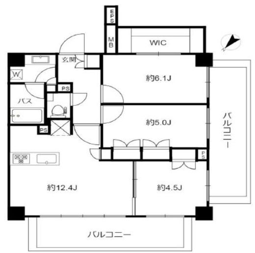 プレシス汐留 5階 間取り図