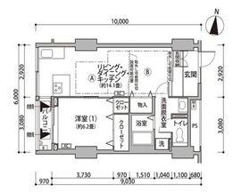 東雲キャナルコートCODAN 12-1006 間取り図