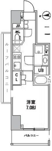 ドゥーエ池袋 1202 間取り図