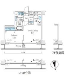 コスモグラシア内神田 302 間取り図