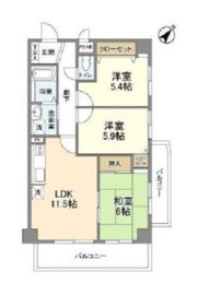 サント・コア目黒 201 間取り図