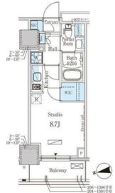パークアクシス赤塚 1004 間取り図