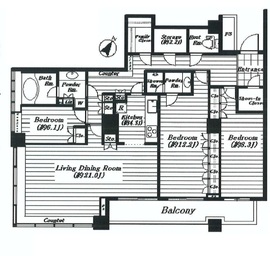 ザ・東京タワーズ シータワー 33階 間取り図