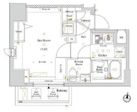 ガリシア中野弥生町 3階 間取り図