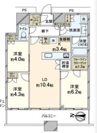 勝どきザ・タワー 30階 間取り図